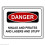 Μεταλλική πινακίδα τοίχου Danger Ninjas Pirates Lasers 8x12in 1