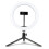 Faro circolare a LED con porta USB e supporto per treppiede regolabile. 1