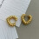 Σκουλαρίκια Peach Heart Twist Stud Γυναικεία Μεταλλικά1Ζεύγος 1