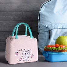 Große, isolierte Lunchtasche aus Canvas, Bento-Tasche