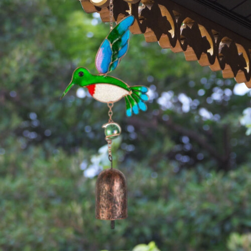 Κουδούνι ανέμου από ρητίνη Hummingbird, 3D στερεοσκοπικό σχεδιασμό