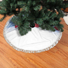 Jupe de sapin de Noël en dentelle à franges, 76 cm (30 pouces)