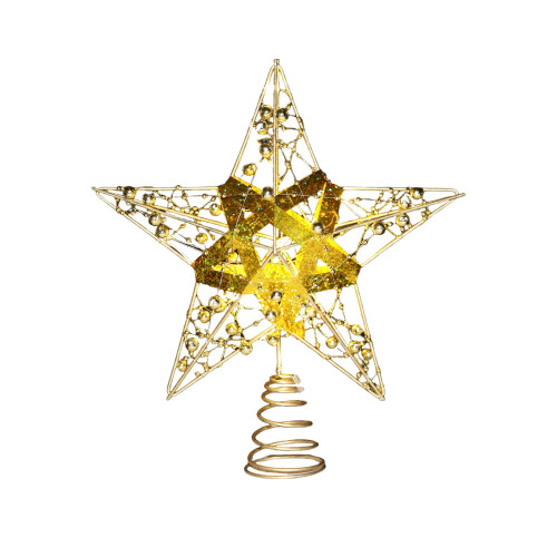 Étoile dorée pour sapin de Noël 20 x 15 cm
