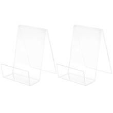 Acryl boekenstandaard voor tablets en studieboeken (2 stuks)