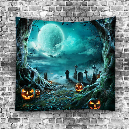 Halloween-gobeliini pääkallokuviolla 150x200cm