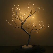 Lámpara para bonsái de 20 pulgadas, 108 LED, cable de cobre, luz blanca cálida.
