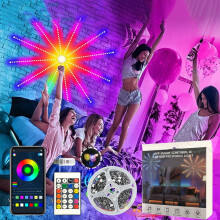 Luzes de Natal LED YANHAIGONG para exterior RGB 10+1