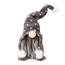 Christmas gnome ornament plush doll grey 1 piece