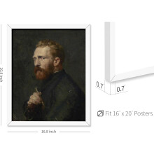 Affiche ancienne Russell, portrait vintage de Van Gogh, 16 x 20 pouces