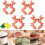 Crab Spatula Holder Silicone Spoon Rack 4 Pcs Red 1