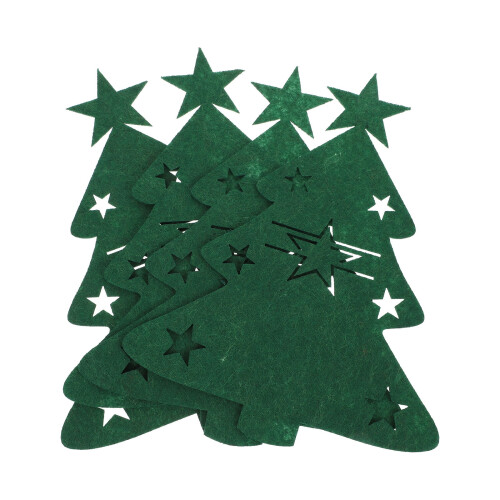 Boîtes à couverts en forme de sapin de Noël (12 pièces)