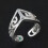 RSAMD925 Sterling Silber Ring Unisex Offene Größe H13 1