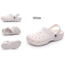 (White, 39*40) Ergonomic clogs for unisex garden and casual walking