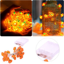 LED-kuparilankaiset kurpitsavalaisimet, 2 m, 20 valoa, vedenpitävät