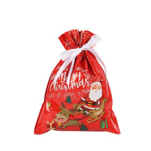 Sacchetto con coulisse per caramelle natalizie, 24x32 cm
