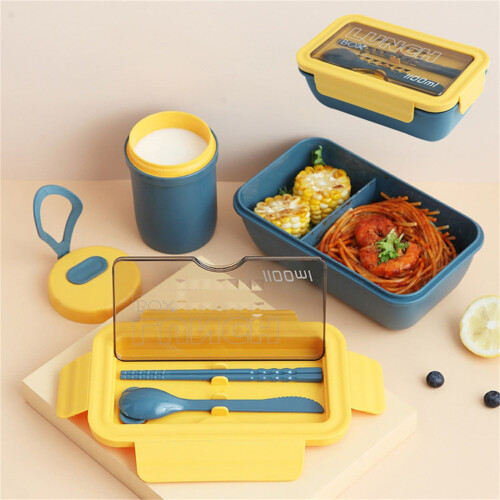 Lunchbox mit doppellagiger Wärmeisolierung (1 Set)