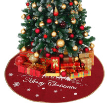Jupe de sapin de Noël en toile de jute à carreaux Buffalo, 89 cm