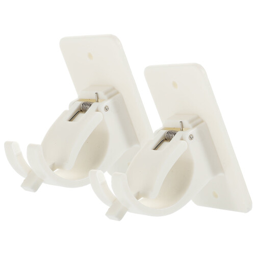 Douchegordijnstanghakenset wit, 2 stuks