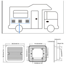 Silent Motorhome Fan ABS 12V