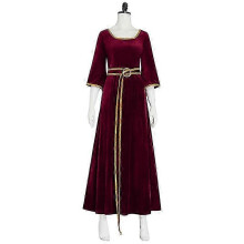 (XS) Mother Gothel Costume for Women Burgundy Tangled Cosplay Disguise