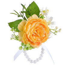 Artificial Rose Wrist Corsage Wedding-Red. Wrist Flower