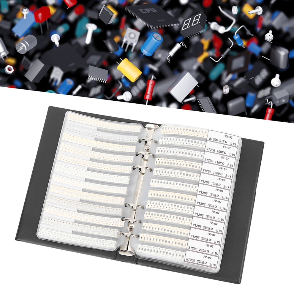1206 Resistor Sample Book 170 Types Black