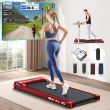 (Red) BLACK LORD Treadmill Shock Absorbers Under Desk Walking Pad Remote Home