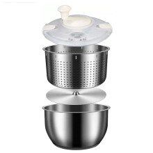 Essoreuse à salade en acier inoxydable 6L avec couvercle en PP