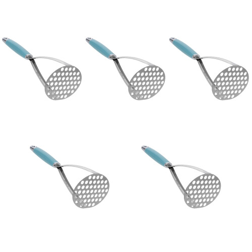 5Pièces Écrase- De Métal 304 Cuisine Confortable Bleu 1