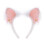 Couvre-chef élégant en forme d'oreille de chat en-poudre blanche 1