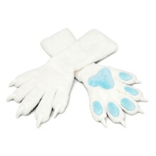 2 stuks schattige vijfvingerhandschoenen, ideaal voor-witte L