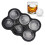 Moule à glaçons rond en silicone noir (lot de 2) 1