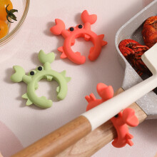 Support à spatules en forme de crabe, en silicone alimentaire, lot de 4