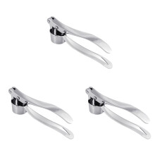 Presse-ail en acier inoxydable, lot de 3