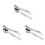 Presse-ail en acier inoxydable, lot de 3 1