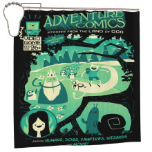Adventure Time shower curtain polyester 72x72 inches with