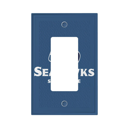Seahawks Leder-Lichtschalterpanel mit römischem Rahmen, einzeln