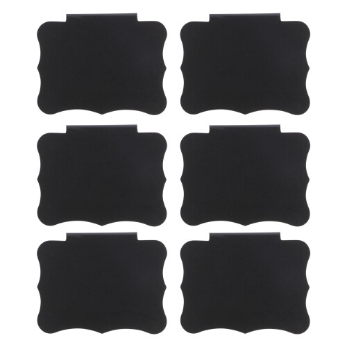 Schwarze Clip-on-Etikettenhalter, 10 Stück