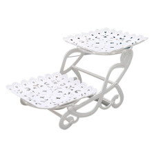 Cake Stand for Desserts Cupcakes and Pastries Square2-Tier
