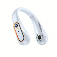 (White) Rechargeable Portable USB Neck Fan | 360 Flexible Cooling, Quiet Operation, Powerful Airflow | Wearable