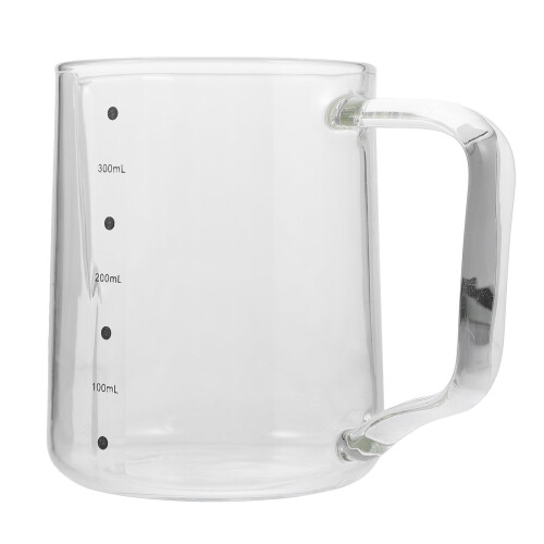 Glassblomstkopp for vann, melk, juice, kaffe
