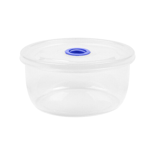 Clear round plastic bento box microwave and fridge safe