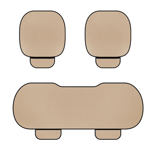 3er-Pack Autositzpolster-Set aus Eisseide, Autositzbezüge,-Beige