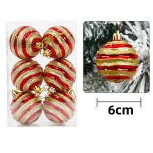 Weihnachtskugeln, 60 mm, bruchsicher, 6er-Set