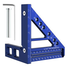Règle multi-angles pour le travail du bois, alliage d'aluminium, 3,46 x 3,03 x 4,76