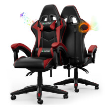 (Red)Bluetooth Gaming Chair Ergonomic Office Chair