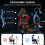 (Red)Bluetooth Gaming Chair Ergonomic Office Chair 6