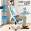 ELFORDSON (Blue) ELFORDSON Mesh Office Chair Executive Swivel Adjustable Headrest Computer Gaming 6