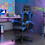(Blue)Bluetooth Gaming Chair with Speakers Ergonomic Chair 2
