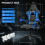 (Blue)Bluetooth Gaming Chair with Speakers Ergonomic Chair 3
